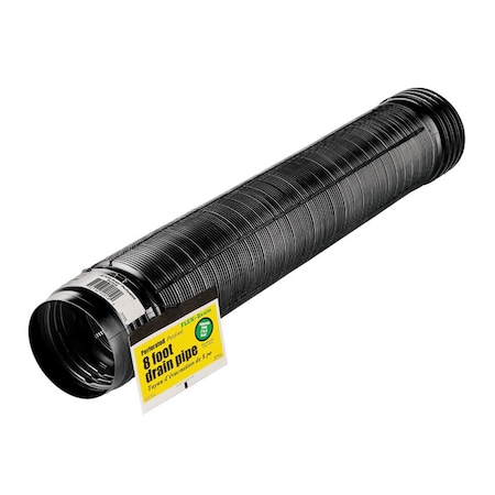 Flex-Drain Flex-Drain 4 in. D X 8 ft. L Poly Drain Pipe 54022